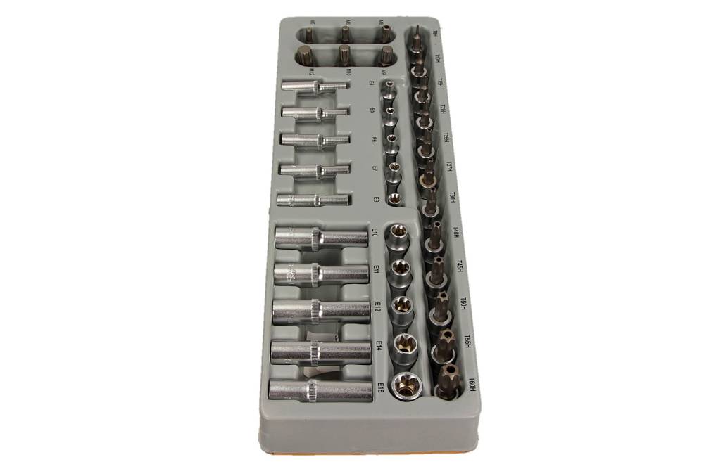 SELTA SE-3538 Zestaw nasadek TORX i SPLINE 3/8" 38 elementów moduł 1/3