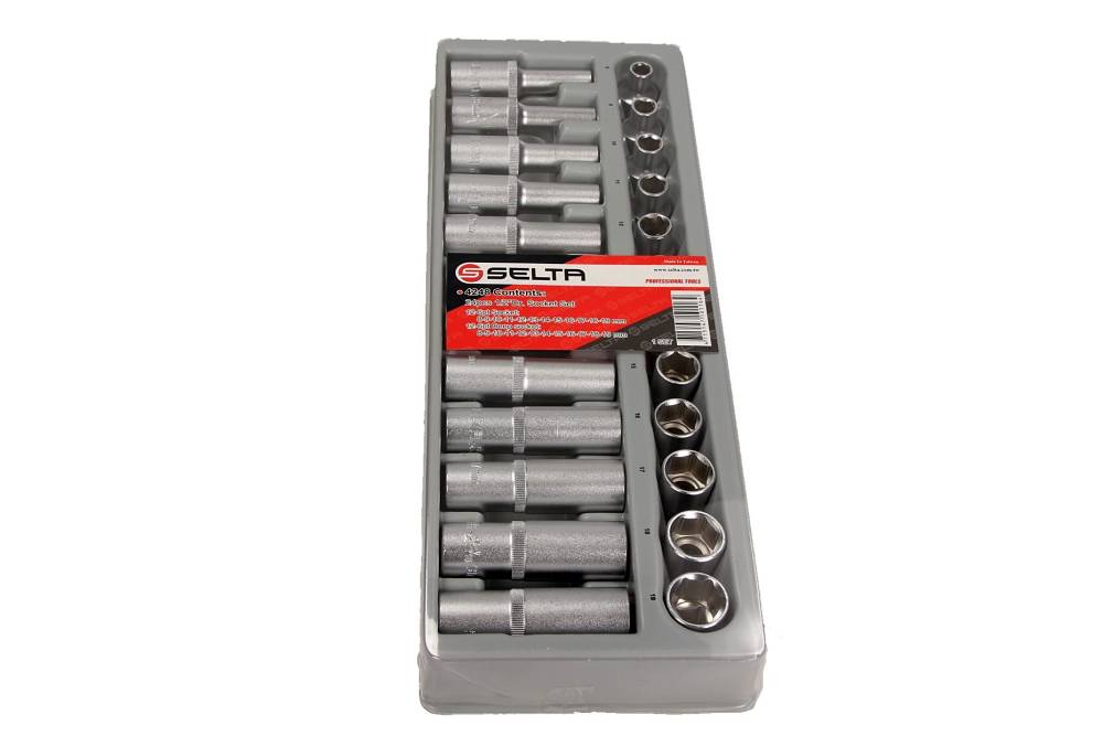 SELTA Zestaw nasadek 1/2" 24 elementy moduł 1/3 SE-4248