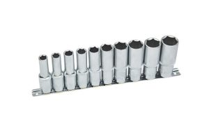 SELTA SE-4510D Nasadki długie na szynie 1/2" 10-24 mm długie 10 części