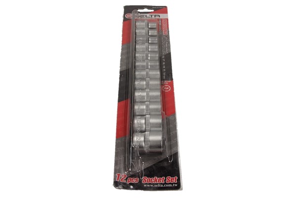 SELTA Nasadki na szynie 1/2" 10-24 mm 12 części SE-4512
