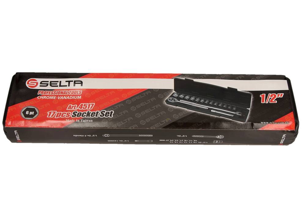 SELTA Zestaw narzędziowy 1/2" 17 części SE-4517