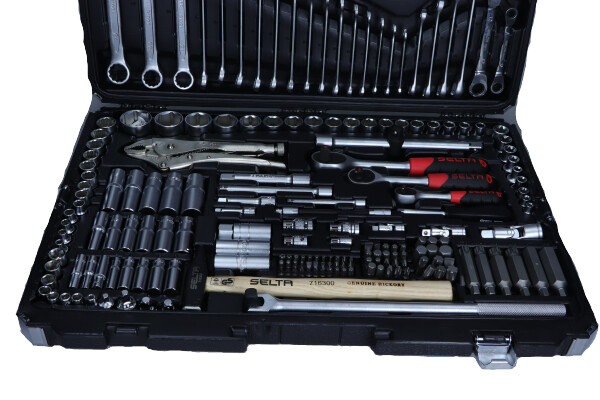 SELTA Zestaw narzędziowy 1/4" 3/8" 1/2" 202 części SE-45202