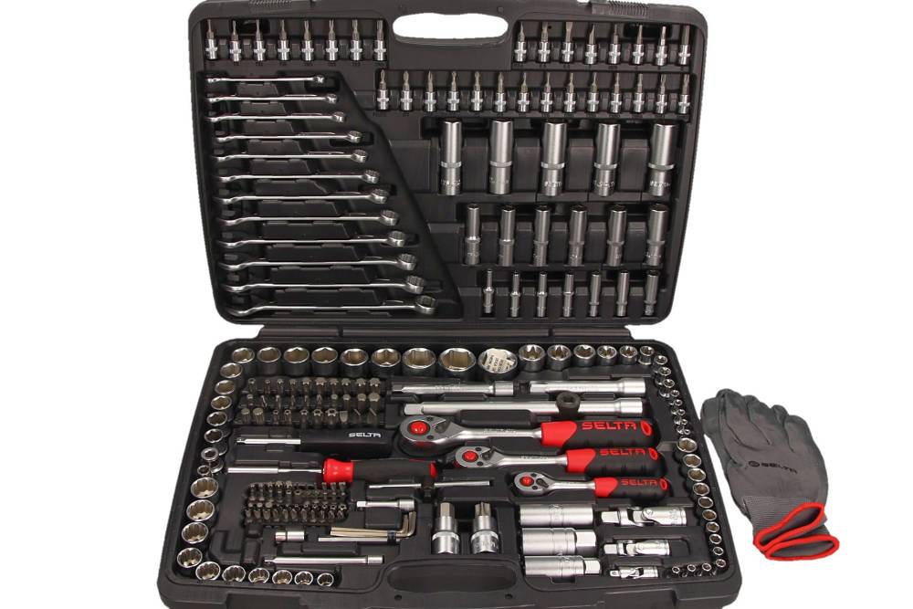 SELTA Zestaw narzędziowy 1/4" 3/8" 1/2" 215 części SE-45215