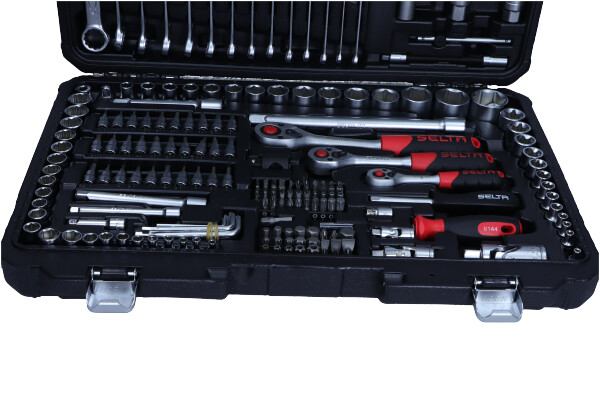 SELTA Zestaw narzędziowy 1/4" 3/8" 1/2" 218 części SE-45218