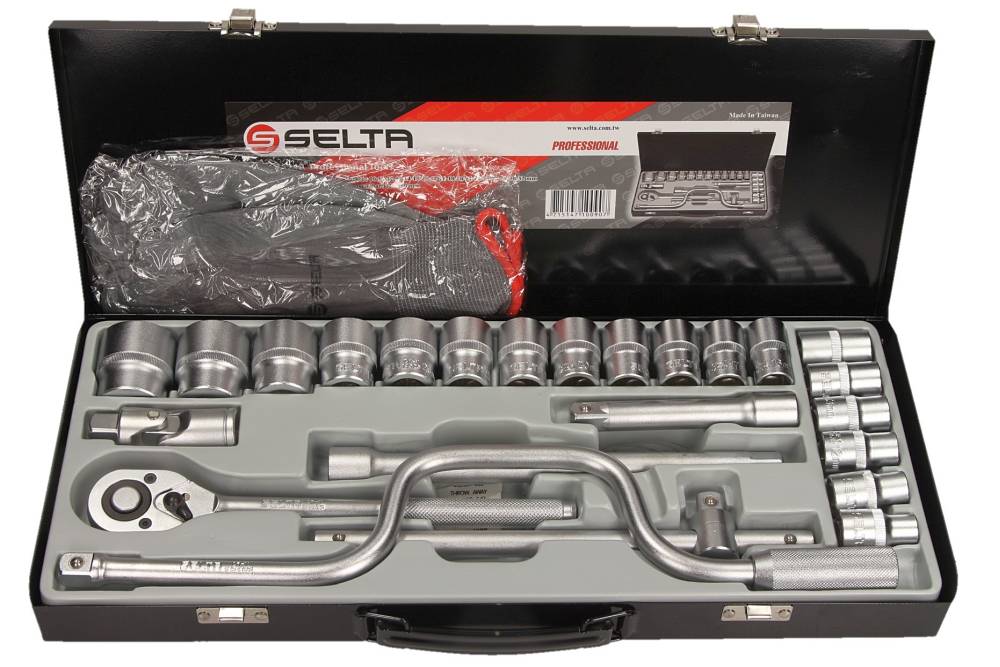 SELTA SE-4524A Zestaw narzędziowy 1/2" z korbką 24 części