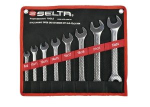 SELTA SE-825824 Zestaw kluczy płaskich w etui 8 elementów 8 x 9 mm - 22 x 24 mm
