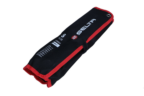 SELTA Zestaw kluczy oczkowych odgiętych w etui 8 elementów 8 x 9 mm - 22 x 24 mm SE-835824