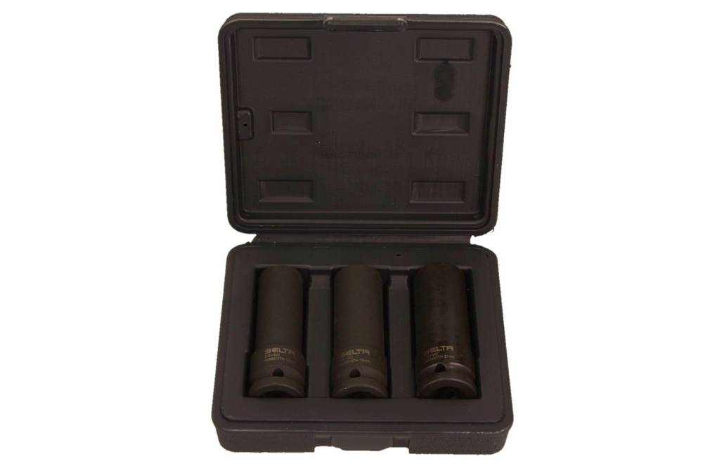 SELTA Nasadki do kół 1/2" 17 / 19 / 21 mm cienkościenne komplet 3 elementy SE-94503TH