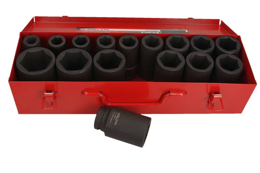 SELTA Zestaw nasadek udarowych długich 3/4" 16 części 17-50 mm SE-96516DS