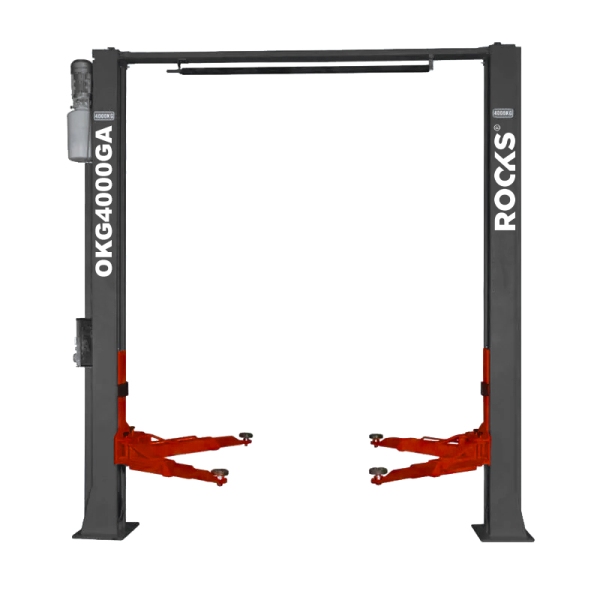 ROOKS Podnośnik dwukolumnowy elektrohydrauliczny 4t łączony górą 400V 100-1900 mm