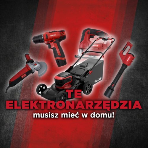 elektronarzędzia które musisz mieć w domu ROOKS kosiarka dmuchawa szlifierka wiertarko-wkrętarka